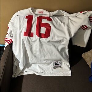 San Francisco 49ers Mitchell & Ness Throwback White Joe Montana Jersey